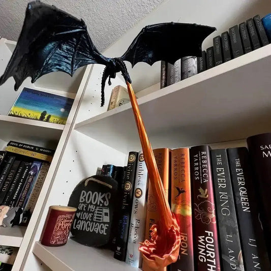 Mystischer Drachenflammen-Dekorativer Buchstütze