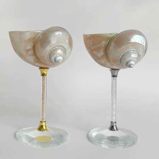 Elegantes, vom Ozean inspiriertes blaues Glasgeschirr für Cocktailpartys
