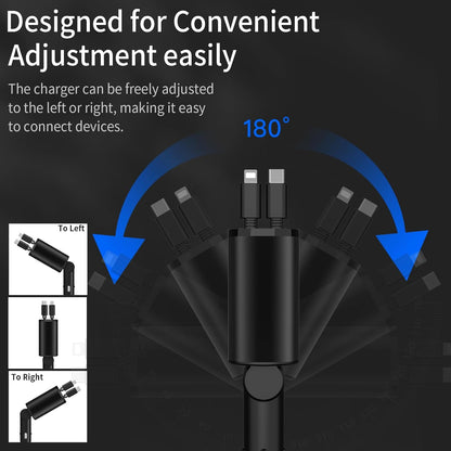 4-in-1 Auto-Ladegerät Organizer und Schnelllade-Hub