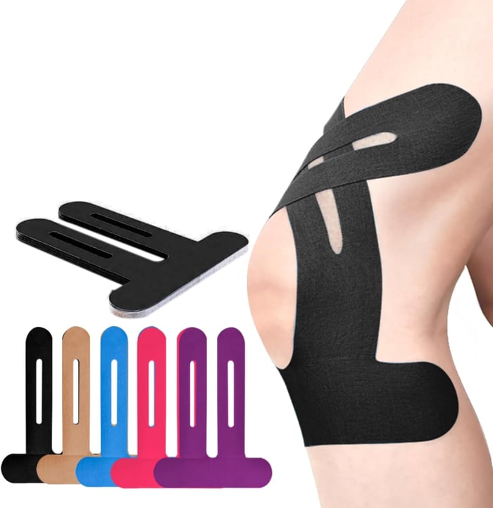 FlexiKnee™ - Vorgefertigte Kinesiologie-Streifen zur Schmerzlinderung und Bewegungsförderung