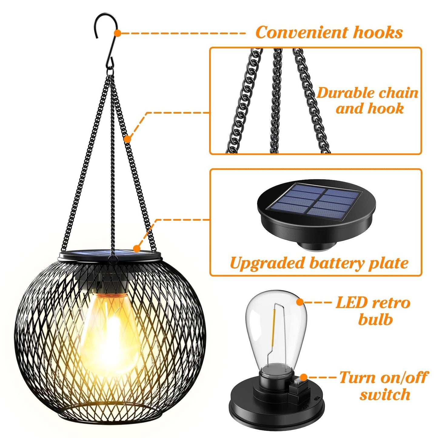50% off | SolarPro™ Solar Outdoor Lights Upgraded Hanging Lantern [Last Day Discount]