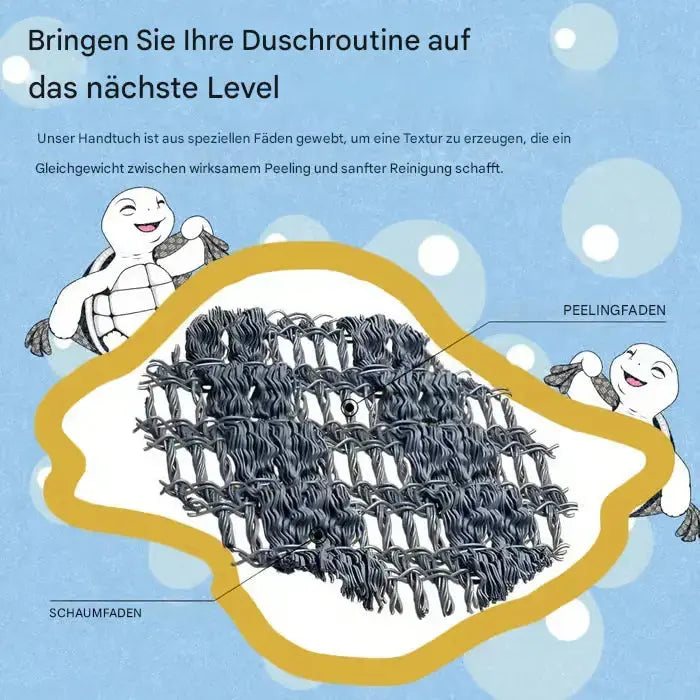 Sanftes Peeling-Duschtuch mit Silberionenschutz