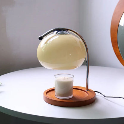Vintage Glas-Tischlampe mit elegantem Retro-Design