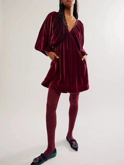 Velvet Vibe™ | Velvet mini dress