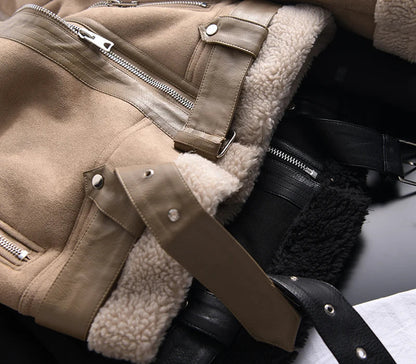 50% off | Ottilie™ | Women's suede coat with fleece lining and waist belt