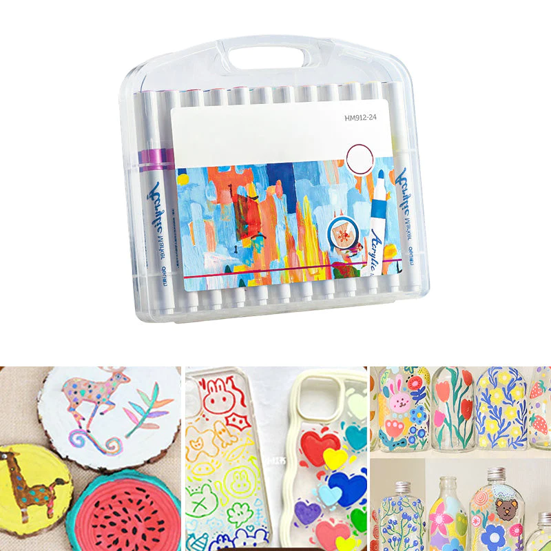 AcrylicMaster™ | 24-color acrylic marker set for vibrant artwork