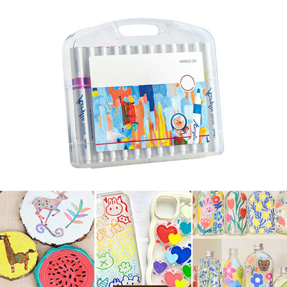 AcrylicMaster™ | 24-color acrylic marker set for vibrant artwork