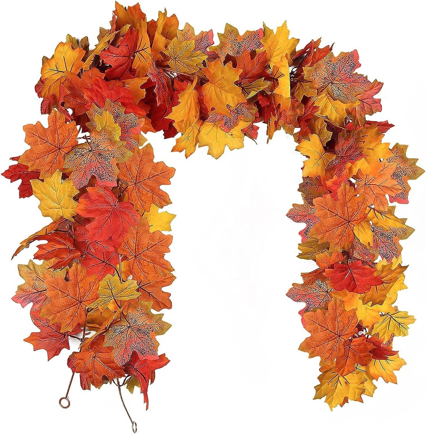 MapleCharm™ | Autumn wreath with pumpkin maple leaves 