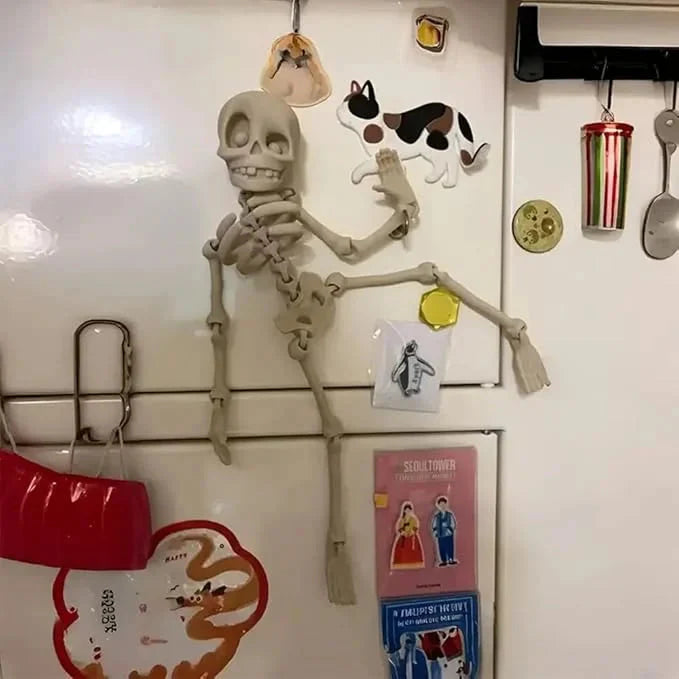 Gruseliger Skelett Kühlschrankmagnet für Halloween-Dekor