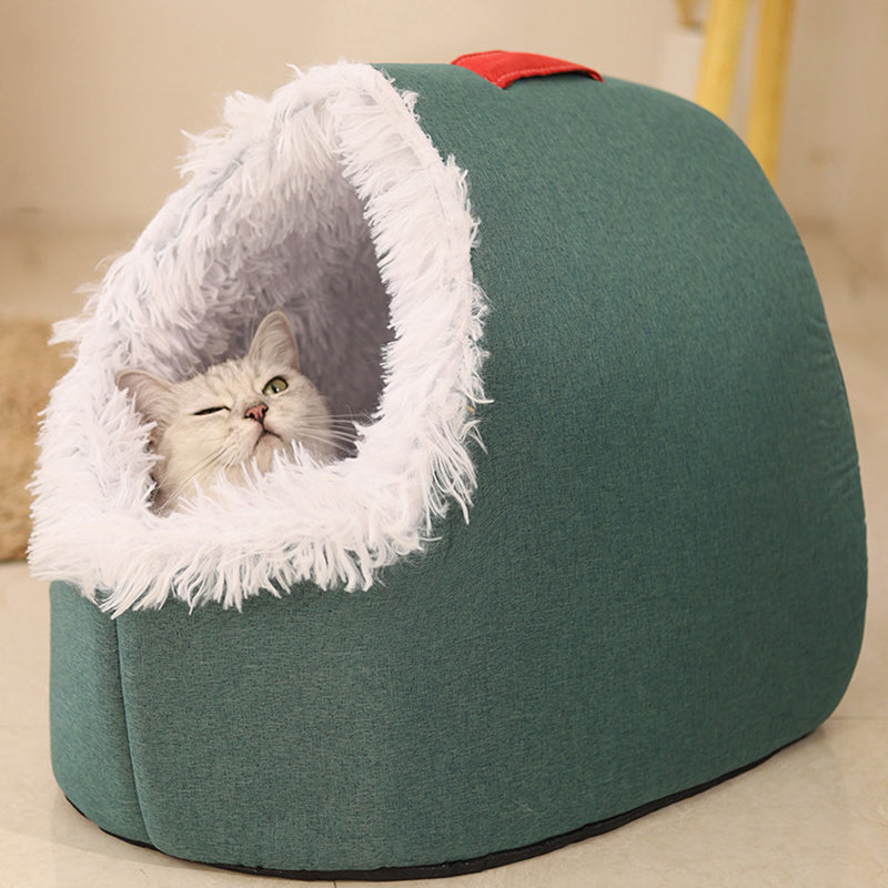Gemütliches Winter-Höhlenbett für kleine Hunde und Katzen