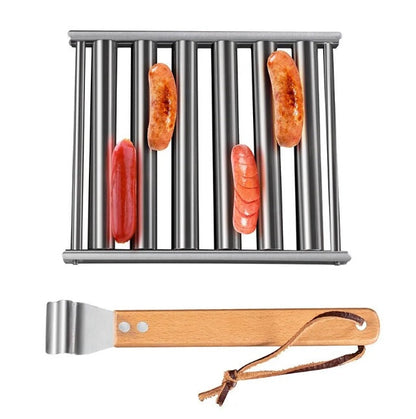 50% RABATT | Eleganter Edelstahl Hotdog Rollen-Grill