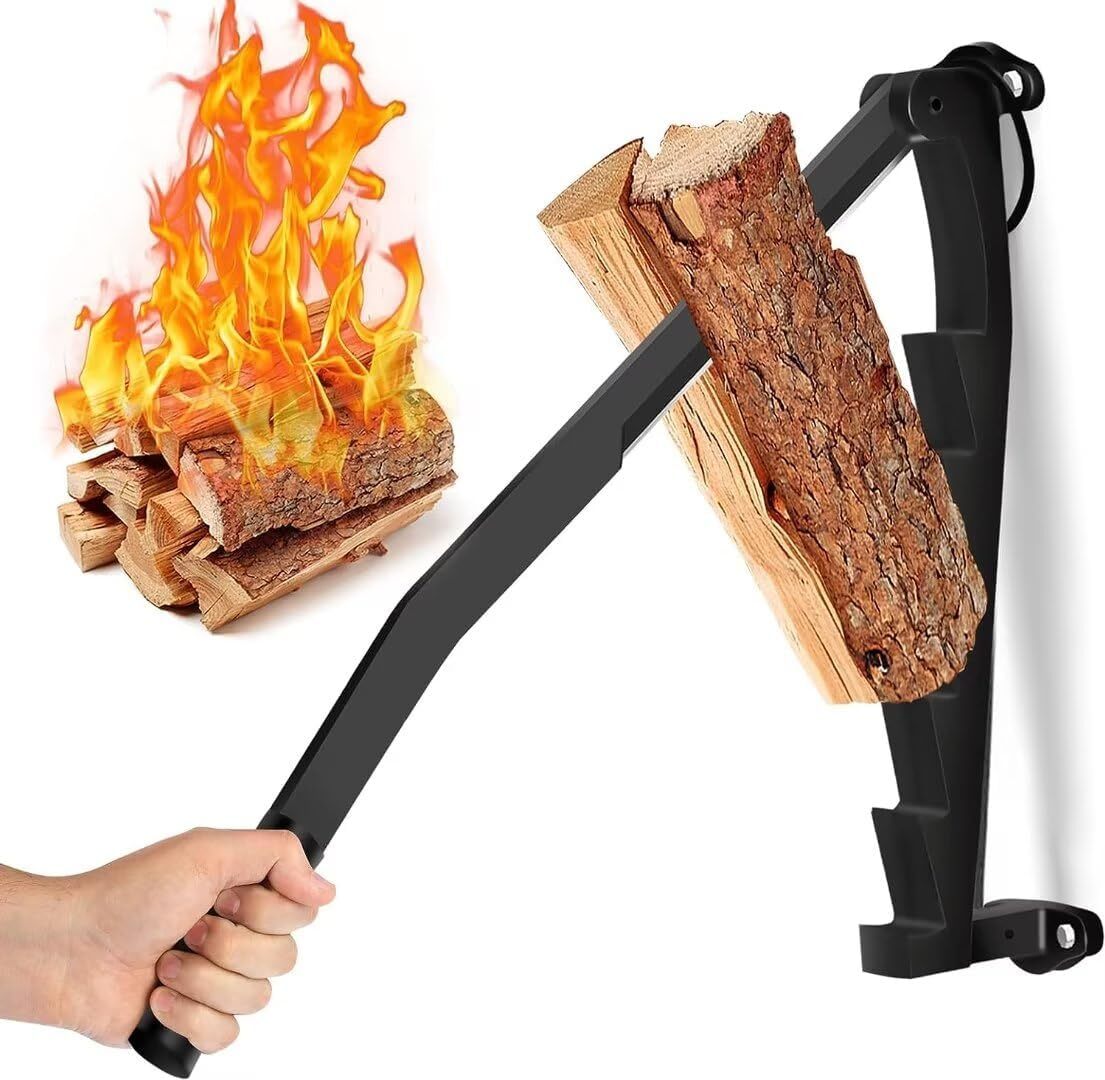 WoodSplitter™ – Wall-mounted log splitter 
