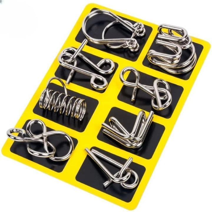50% RABATT | BrainFlex™ - Metall-Puzzleset für kognitive Herausforderung und Spaß