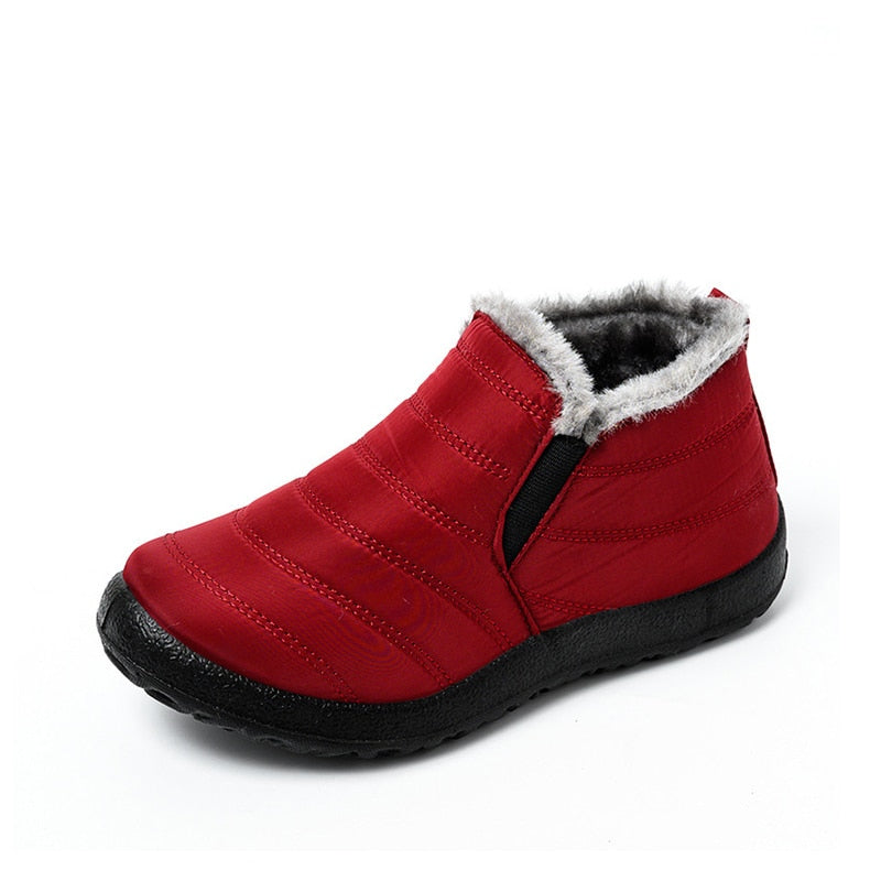 Ebeek™ Winter Female Slip On Flat Casual Shoes Waterproof
