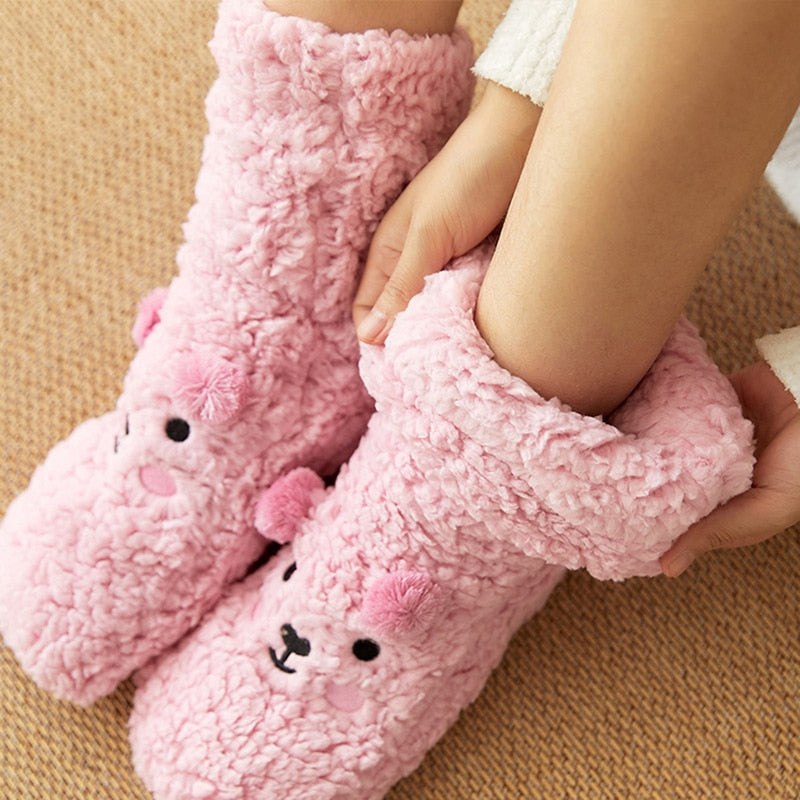 Fluffy™ | thick velvet fleece bear unisex socks