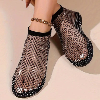Vallova™ | Glittering Mesh Chain Sandals