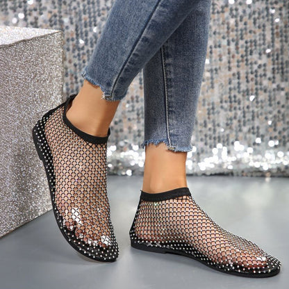 Vallova™ | Glittering Mesh Chain Sandals