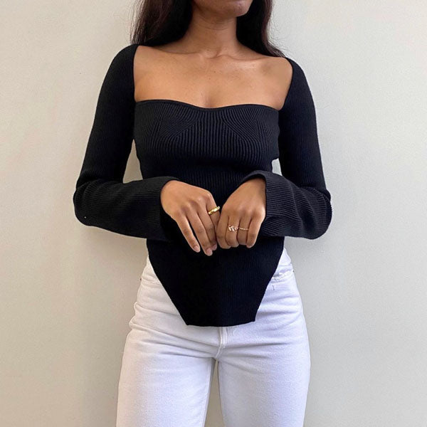 Ayesha™ | Loose-knit V-neck sweater