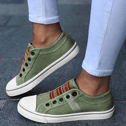 Wiebke™ | Women's Canvas Low-Cut Sneakers – Stylish &amp; Comfortable Everyday Shoes
