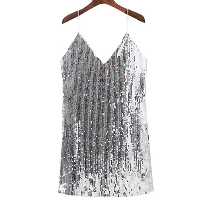 Chyra™ – Glitter Spaghetti Strap Dress