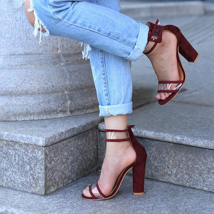 Strutique™ | T-Stage Fashion High Chunky Heel Style Stilettos 