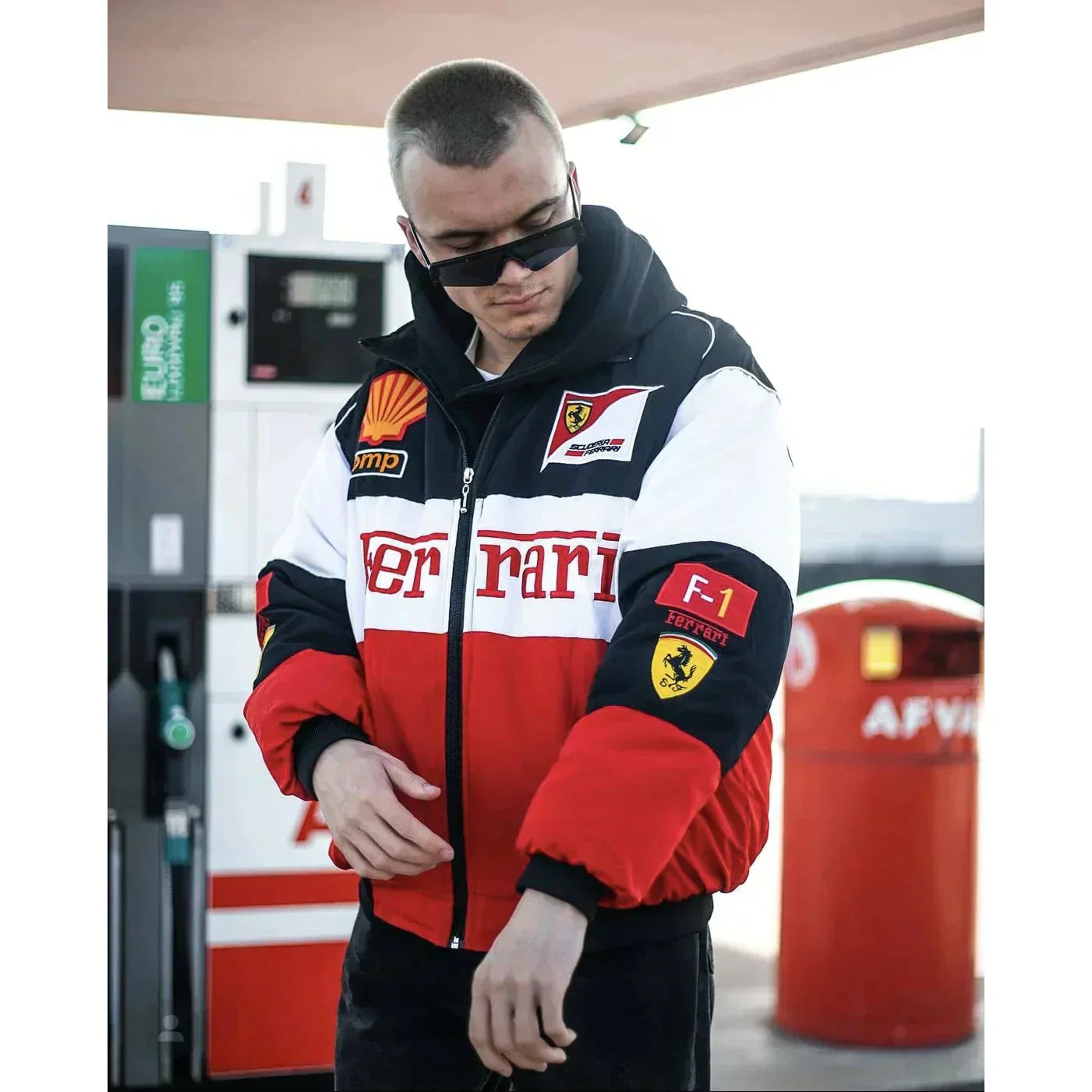 Comfry™ | Unisex vintage Ferrari-style racing jacket