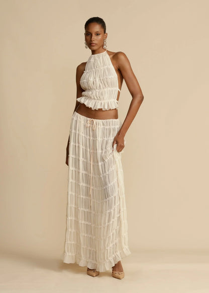 Yvonna™ | Chic two-piece pleated set