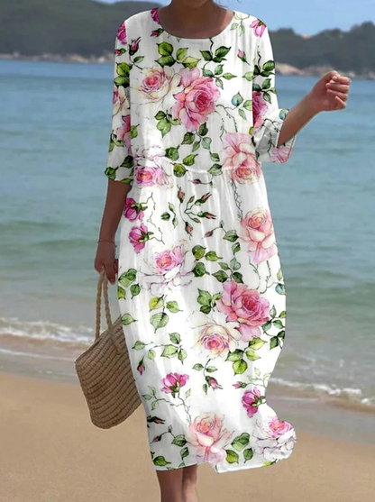 Josephine™ | Stylish maxi dress with floral pattern! 