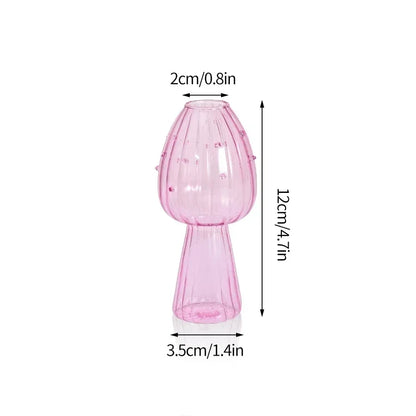 Fungglass™ | Cactus &amp; Mushroom Transparent Glass Vases