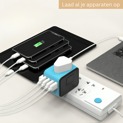 GlobeCharge™ | Offers an all-in-one adapter charging solution