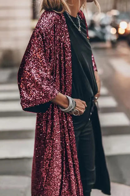 50% off | Fleexa™ - Elegant sequin knit cardigan for a touch of glamour