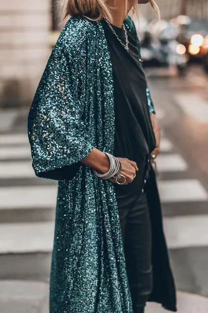 50% off | Fleexa™ - Elegant sequin knit cardigan for a touch of glamour