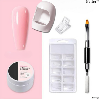 Nailer™ – Hard Gel Nail Extension Kit | Includes UV Lamp!