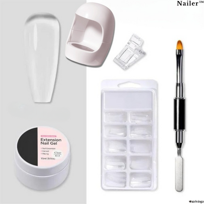 Nailer™ – Hard Gel Nail Extension Kit | Includes UV Lamp!