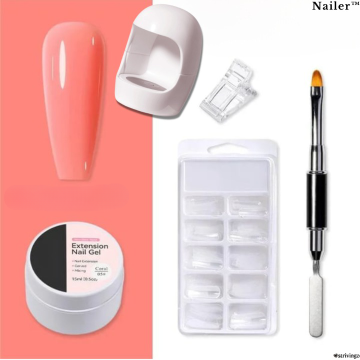 Nailer™ – Hard Gel Nail Extension Kit | Includes UV Lamp!