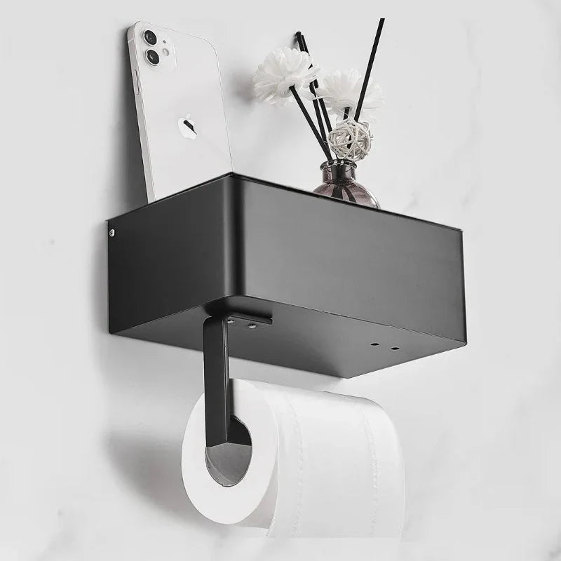 Rolluxe™ – 2-in-1 toilet paper holder with storage box