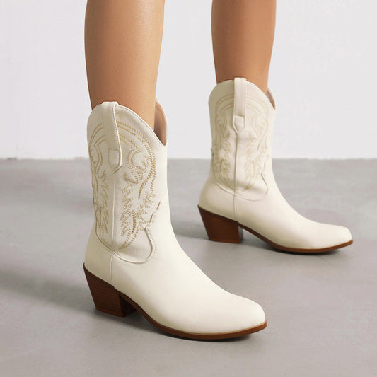 Trivana™ | Fashionable Embroidered Ankle Boots