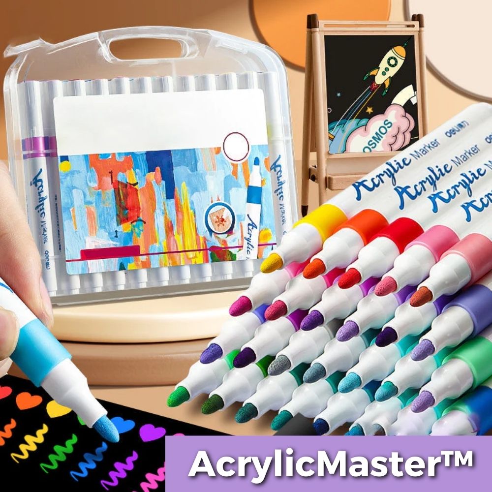 AcrylicMaster™ | 24-color acrylic marker set for vibrant artwork