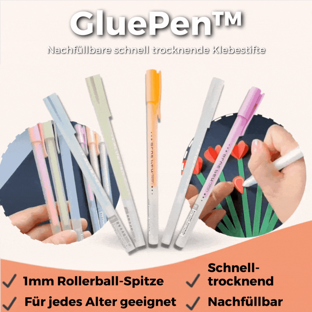 GluePen™ | Precision Glue Refillable Roller Tip Glue Pens