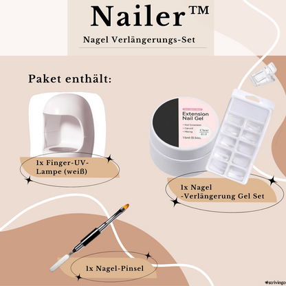 Nailer™ – Hard Gel Nail Extension Kit | Includes UV Lamp!