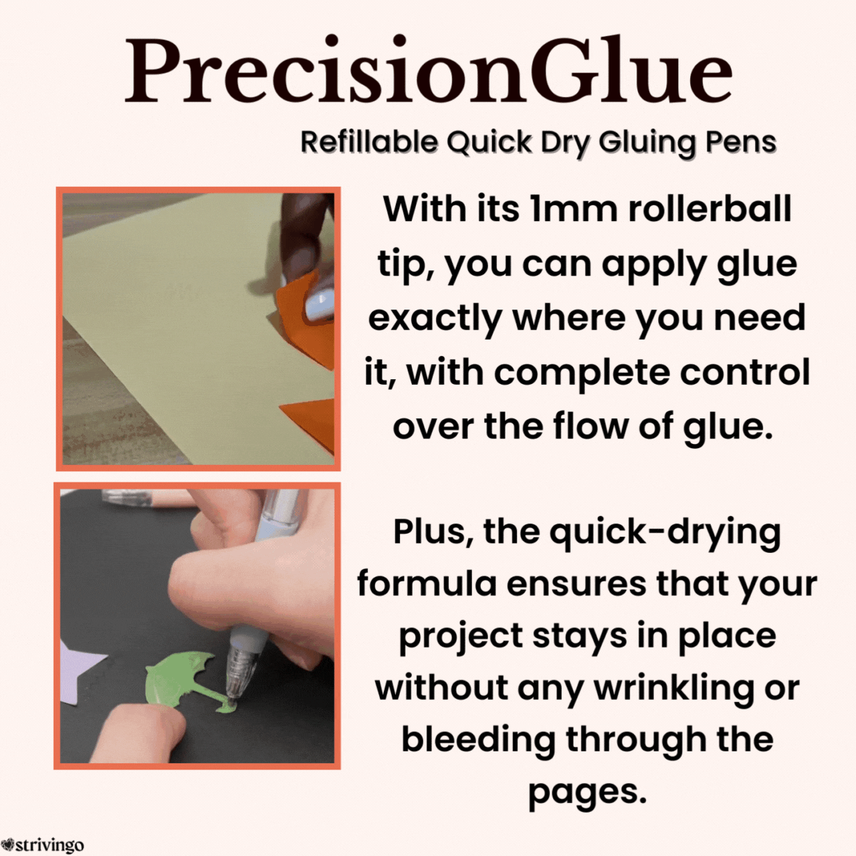 GluePen™ | Precision Glue Refillable Roller Tip Glue Pens
