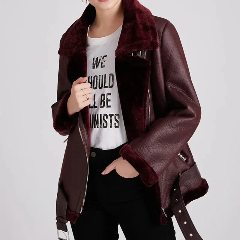 50% off | Emma™ | Thick faux leather jacket