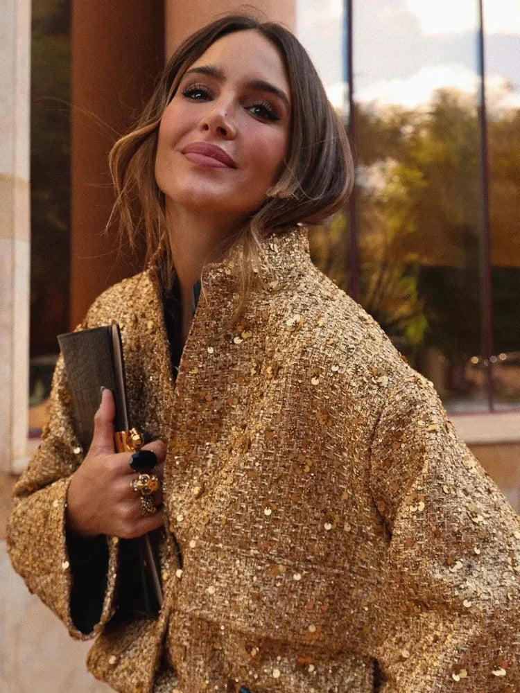 Snugglea™ | Sequin bomber jacket