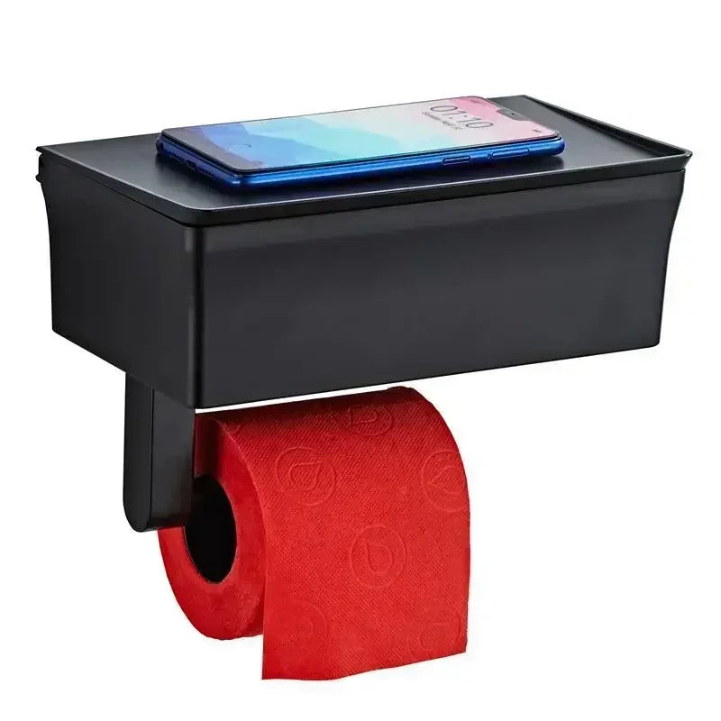 Rolluxe™ – 2-in-1 toilet paper holder with storage box