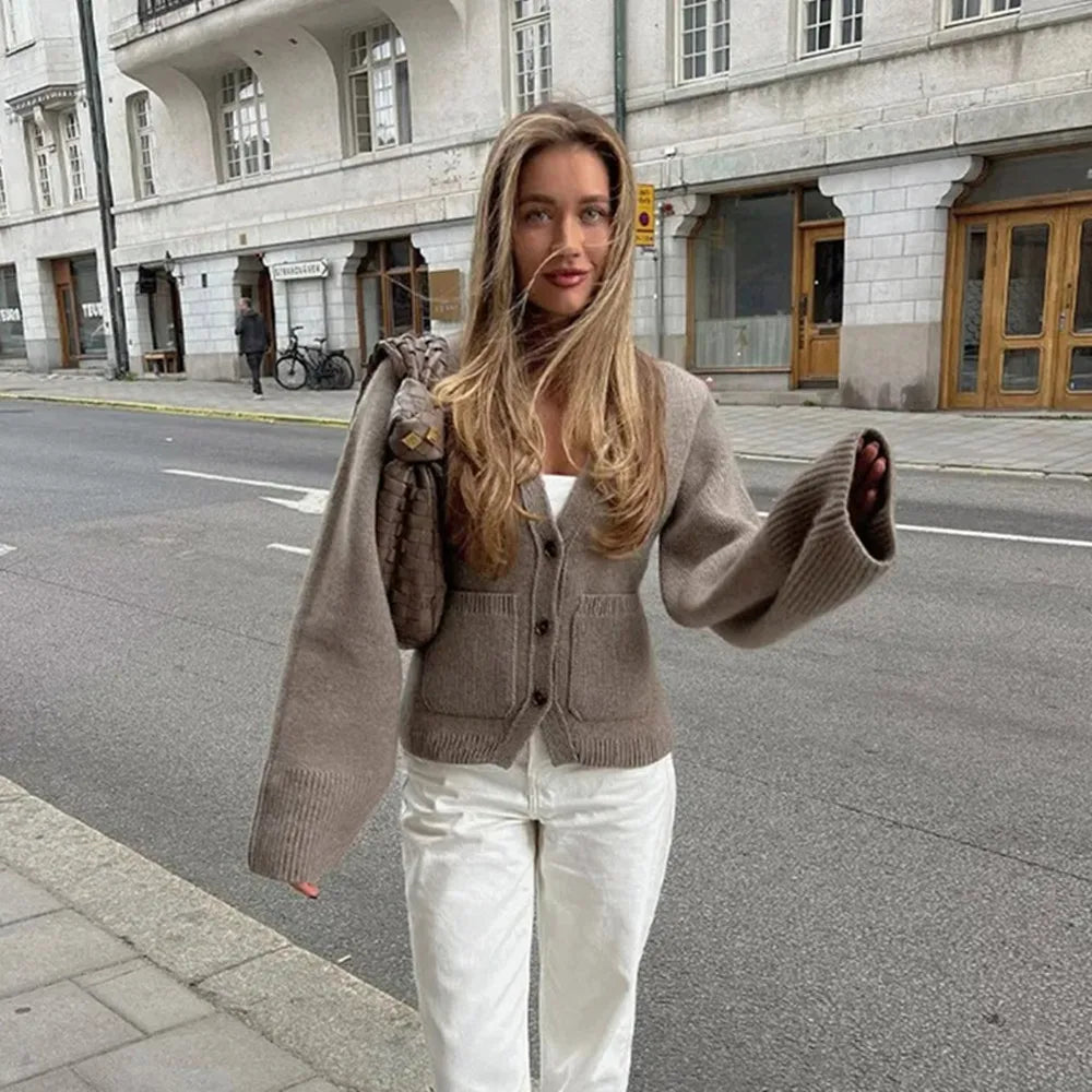 50% off | Ivania™ | Women's V-neck button-front cardigan 