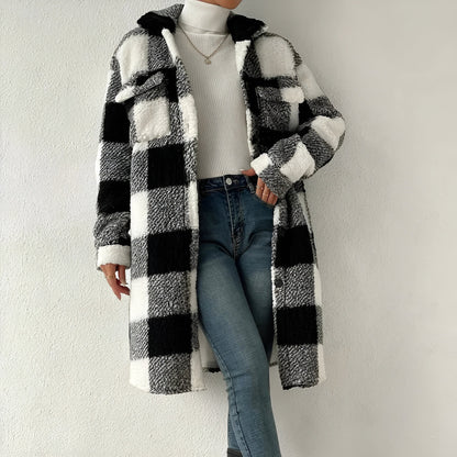 50% off | Estella™ - Long Checked Coat [Last Day Discount] 