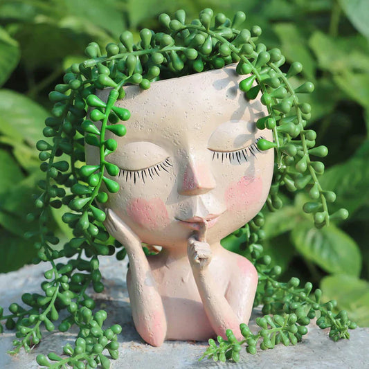 GardenCharm™ – Artistic Lady Face Plant Vase