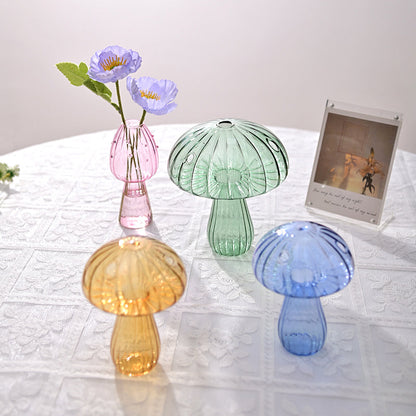 Fungglass™ | Cactus &amp; Mushroom Transparent Glass Vases