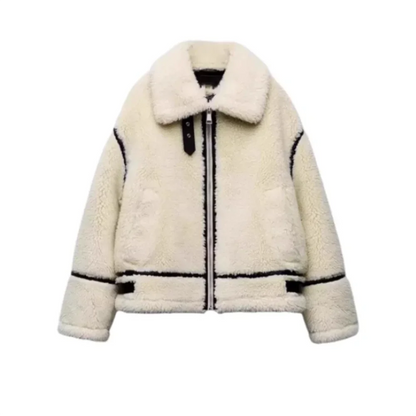 Chiara™ | Women's wool fleece coat, thick and warm 