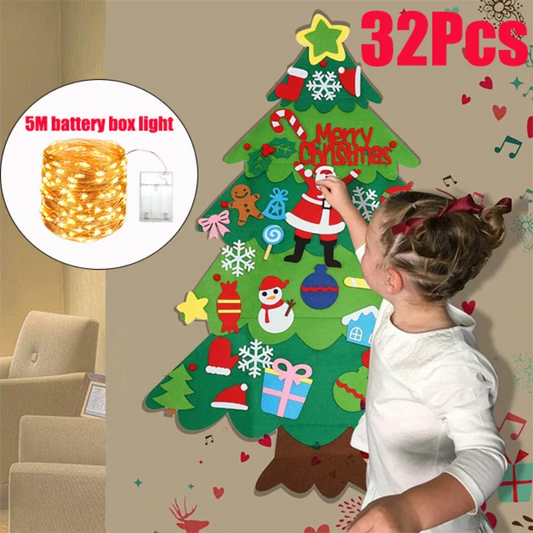 Glowtree™ Decorative Christmas Tree Wall Hanging with Fairy Lights